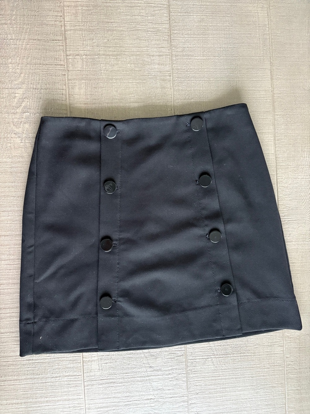 LOFT Button Black Mini Skirt - Size 10